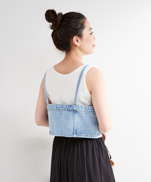 B.C STOCK(ベーセーストック)の「LEE/リー BUSTIER ビスチェ(ベスト・レディース・ブルー・MEDIUM)」の16枚目の写真