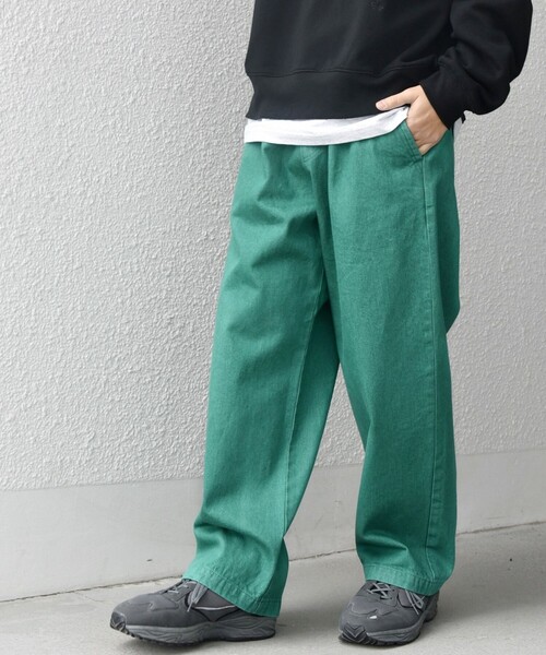 SHIPS any（シップス エニィ）の「SHIPS any: フリーサイズ  カラー/ネップ  デニム イージーパンツ (ユニセックス)◇（デニムパンツ・メンズ・ブラック/ピンク/イエロー/ブルー/グリーン・ONE SIZE）」の7枚目の写真