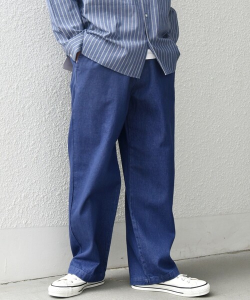 SHIPS any（シップス エニィ）の「SHIPS any: フリーサイズ  カラー/ネップ  デニム イージーパンツ (ユニセックス)◇（デニムパンツ・メンズ・ブラック/ピンク/イエロー/ブルー/グリーン・ONE SIZE）」の12枚目の写真