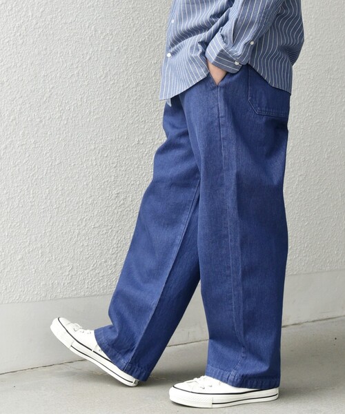 SHIPS any（シップス エニィ）の「SHIPS any: フリーサイズ  カラー/ネップ  デニム イージーパンツ (ユニセックス)◇（デニムパンツ・メンズ・ブラック/ピンク/イエロー/ブルー/グリーン・ONE SIZE）」の13枚目の写真