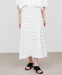 cloenc | 【手洗い可】サテンフレアスカート(スカート)