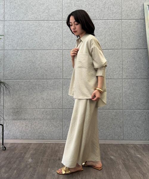 cloenc(クロエンス)の「【手洗い可】サテンフレアスカート(スカート・レディース・カーキ/ピンク/ライトベージュ/ホワイト系3・01/02/03)」の21枚目の写真