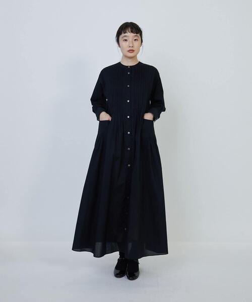 LOISIR ブラック 半袖 Aライン ワンピース LOISIR ブラック 半袖 Aライン ワンピース