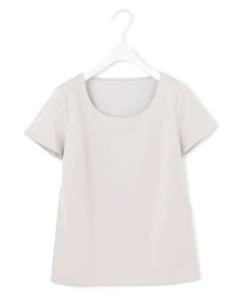 ICB(アイシービー)の「スーペリアジャージー Uネック半袖プルオーバー(Tシャツ/カットソー・レディース・ブラック系/ライトグレー系/アイボリー系・SMALL/MEDIUM/X-SMALL)」の2枚目の写真