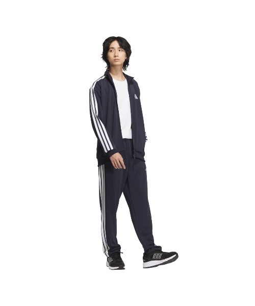 adidas(アディダス)の「アディダス adidas スリーストライプス レギュラーフィット ダブルニット トラックジャケット(ジャージ・メンズ・ブラック×ホワイト/ブルー系その他/ブラック×ブラック/ネイビー・LL/M/L/3L/S/XL)」の14枚目の写真