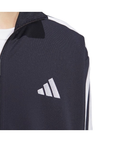 adidas(アディダス)の「アディダス adidas スリーストライプス レギュラーフィット ダブルニット トラックジャケット(ジャージ・メンズ・ブラック×ホワイト/ブルー系その他/ブラック×ブラック/ネイビー・LL/M/L/3L/S/XL)」の15枚目の写真