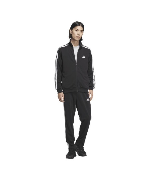 adidas(アディダス)の「アディダス adidas スリーストライプス レギュラーフィット ダブルニット トラックジャケット(ジャージ・メンズ・ブラック×ホワイト/ブルー系その他/ブラック×ブラック/ネイビー・LL/M/L/3L/S/XL)」の5枚目の写真