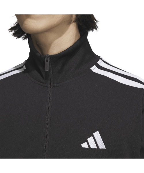 adidas(アディダス)の「アディダス adidas スリーストライプス レギュラーフィット ダブルニット トラックジャケット(ジャージ・メンズ・ブラック×ホワイト/ブルー系その他/ブラック×ブラック/ネイビー・LL/M/L/3L/S/XL)」の8枚目の写真