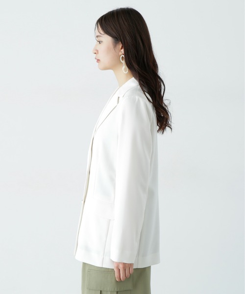 N.(N. Natural Beauty Basic)(エヌエヌナチュラルビューティーベーシック)の「マットウースダブルジャケット(テーラードジャケット・レディース・ブラウン/オフホワイト/ネイビー/グレー・SMALL/MEDIUM)」の13枚目の写真