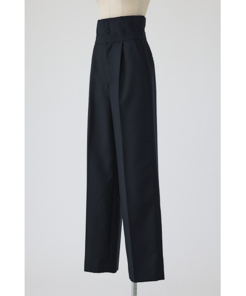 RIM.ARK(リムアーク)の「Gabardine super high waist PT ギャバジンスーパーハイウエストパンツ(スラックス・レディース・ネイビー/マルチ/ダークグリーン・38/36)」の18枚目の写真