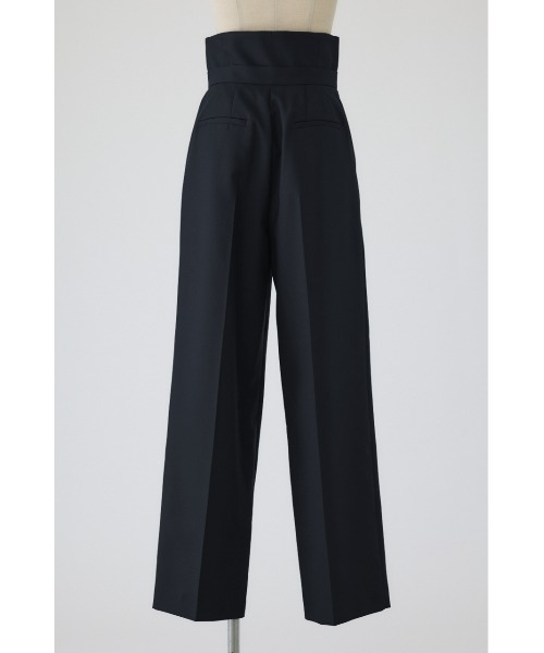 RIM.ARK(リムアーク)の「Gabardine super high waist PT ギャバジンスーパーハイウエストパンツ(スラックス・レディース・ネイビー/マルチ/ダークグリーン・38/36)」の20枚目の写真