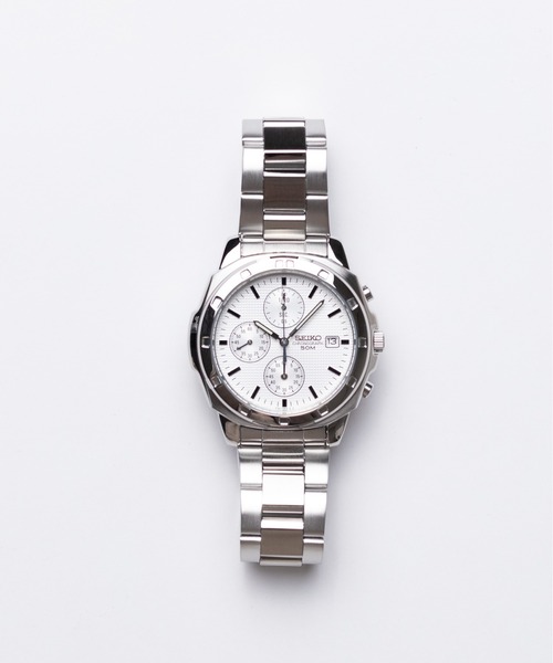 SEIKO（セイコー）の「【60】【ITN】【SEIKO】 クロノグラフ　カラーダイヤル　メタルベルト【海外モデル】（アナログ腕時計・メンズ・ホワイト/ブラック/グリーン/ブルー・FREE）」の5枚目の写真