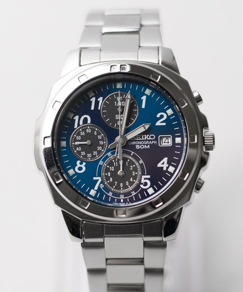 60】【ITN】【SEIKO】 クロノグラフ カラーダイヤル メタル