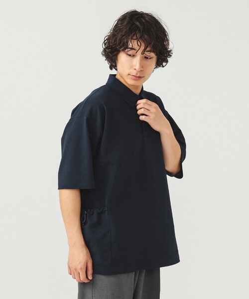 BEAMS（ビームス）の「サイド ポケット ポロシャツ（ポロシャツ・メンズ・ネイビー/ブラック/ホワイト・S/M/L/XL）」の3枚目の写真