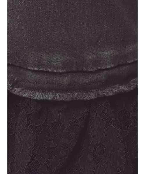 jouetie（ジュエティ）の「レースフリルフレアデニムパンツ 夏服（デニムパンツ・レディース・ブラック/ブルー・MEDIUM/SMALL）」の12枚目の写真