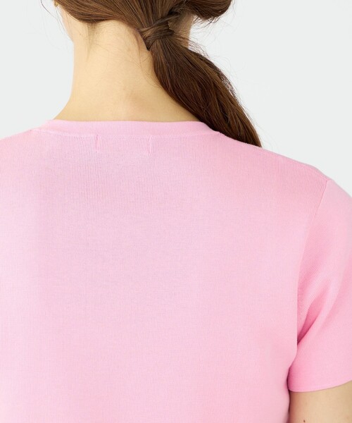 BALLSEY（ボールジィ）の「ハイゲージコットン クルーネックプルオーバー（ニット/セーター・レディース・ライトピンク/ホワイト/ダークグレー/パープル/ネイビー/ライトイエロー/ピンク/グリーン/イエロー・M/S）」の21枚目の写真