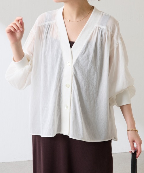 コラージュガリャルダガランテ　強撚シアーシャツカーデ COLLAGE GALLARDAGALANTE（コラージュガリャルダガランテ）の