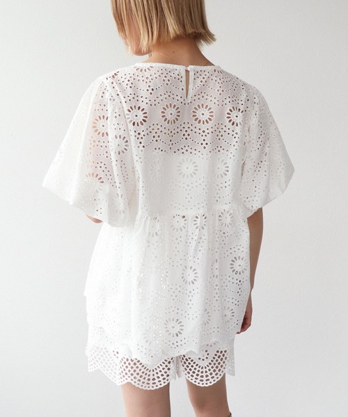 Three Four Time（ｽﾘｰﾌｫｰﾀｲﾑ）の「コットン刺繍ショートパンツ（その他パンツ・レディース・ブラック/アイボリー・FREE）」の10枚目の写真