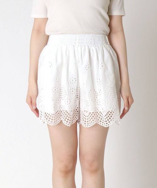 Three Four Time（ｽﾘｰﾌｫｰﾀｲﾑ）の「コットン刺繍ショートパンツ（その他パンツ・レディース・ブラック/アイボリー・FREE）」の20枚目の写真