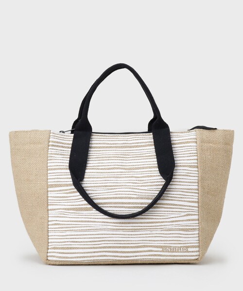 UNTITLED(アンタイトル)の「【保冷機能付き】ジュートバッグ(トートバッグ・レディース・ブラウン系その他2/ホワイト系3/ブラック系/ブルー系/ピンク系その他/ダークブラウン系・99)」の2枚目の写真