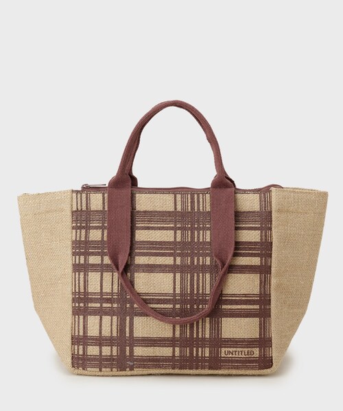 UNTITLED(アンタイトル)の「【保冷機能付き】ジュートバッグ(トートバッグ・レディース・ブラウン系その他2/ホワイト系3/ブラック系/ブルー系/ピンク系その他/ダークブラウン系・99)」の5枚目の写真