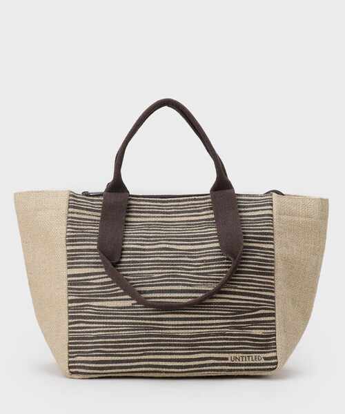 UNTITLED(アンタイトル)の「【保冷機能付き】ジュートバッグ(トートバッグ・レディース・ブラウン系その他2/ホワイト系3/ブラック系/ブルー系/ピンク系その他/ダークブラウン系・99)」の4枚目の写真