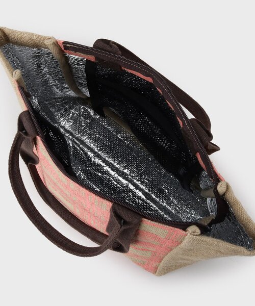 UNTITLED(アンタイトル)の「【保冷機能付き】ジュートバッグ(トートバッグ・レディース・ブラウン系その他2/ホワイト系3/ブラック系/ブルー系/ピンク系その他/ダークブラウン系・99)」の12枚目の写真