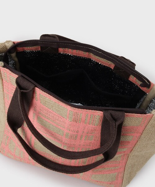 UNTITLED(アンタイトル)の「【保冷機能付き】ジュートバッグ(トートバッグ・レディース・ブラウン系その他2/ホワイト系3/ブラック系/ブルー系/ピンク系その他/ダークブラウン系・99)」の14枚目の写真