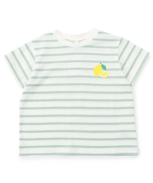 apres les cours（アプレレクール）の「【ジュニア対応】アソートモチーフ半袖Tシャツ/7days Style（Tシャツ/カットソー・キッズ・ネイビー/イエロー/ミント/キナリ/ラベンダー/その他2/グリーン/サーモンピンク/サックスブルー/アイボリー・80/90/100/110/120/130/140）」の5枚目の写真