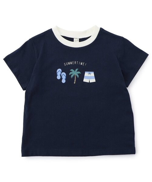 apres les cours（アプレレクール）の「【ジュニア対応】アソートモチーフ半袖Tシャツ/7days Style（Tシャツ/カットソー・キッズ・ネイビー/イエロー/ミント/キナリ/ラベンダー/その他2/グリーン/サーモンピンク/サックスブルー/アイボリー・80/90/100/110/120/130/140）」の16枚目の写真