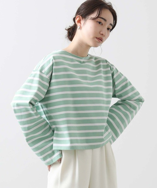 セール】ボーダーワイドカットソー（Tシャツ/カットソー