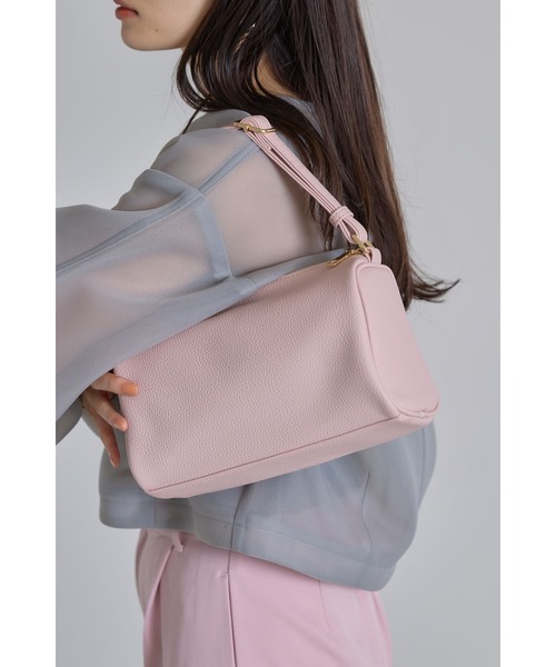 &. NOSTALGIA（アンドドットノスタルジア）の「スクエアボックスバッグ（ハンドバッグ・レディース・チャコールグレー/ダークブラウン/ピンク・FREE）」の3枚目の写真