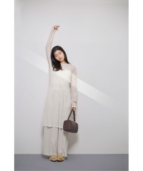 &. NOSTALGIA（アンドドットノスタルジア）の「スクエアボックスバッグ（ハンドバッグ・レディース・チャコールグレー/ダークブラウン/ピンク・FREE）」の4枚目の写真