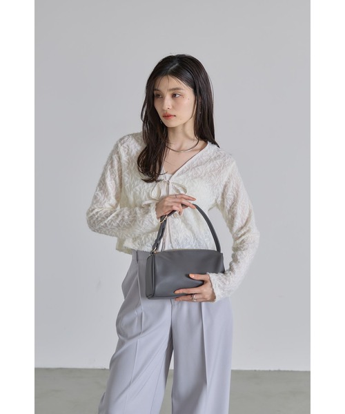 &. NOSTALGIA（アンドドットノスタルジア）の「スクエアボックスバッグ（ハンドバッグ・レディース・チャコールグレー/ダークブラウン/ピンク・FREE）」の9枚目の写真