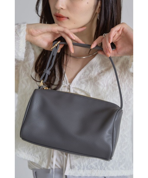 &. NOSTALGIA（アンドドットノスタルジア）の「スクエアボックスバッグ（ハンドバッグ・レディース・チャコールグレー/ダークブラウン/ピンク・FREE）」の11枚目の写真