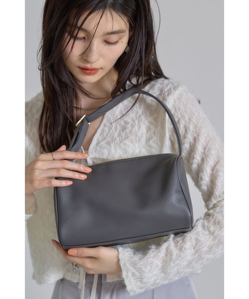 &. NOSTALGIA（アンドドットノスタルジア）の「スクエアボックスバッグ（ハンドバッグ・レディース・チャコールグレー/ダークブラウン/ピンク・FREE）」の12枚目の写真