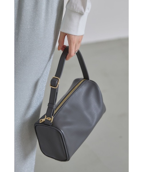 &. NOSTALGIA（アンドドットノスタルジア）の「スクエアボックスバッグ（ハンドバッグ・レディース・チャコールグレー/ダークブラウン/ピンク・FREE）」の16枚目の写真