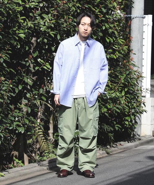 BACK NUMBER(バックナンバー)の「BACK NUMBER(バックナンバー)【メンズ】綿麻ストライプシャツ(シャツ/ブラウス・メンズ・ホワイト/ネイビー・XL/L/M/S)」の15枚目の写真