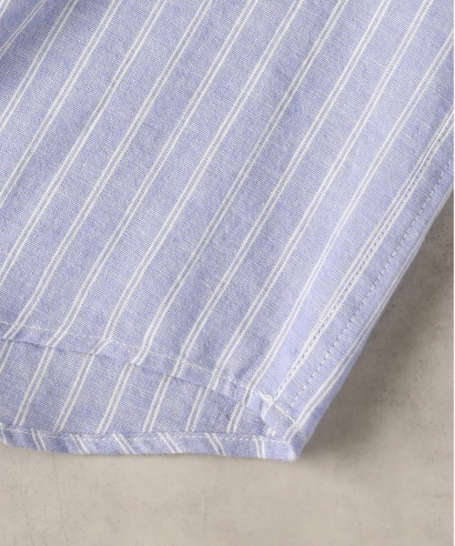 BACK NUMBER（バックナンバー）の「【BACK NUMBER】綿麻ストライプシャツ（シャツ/ブラウス・メンズ・ホワイト/ネイビー・XL/L/M/S）」の3枚目の写真