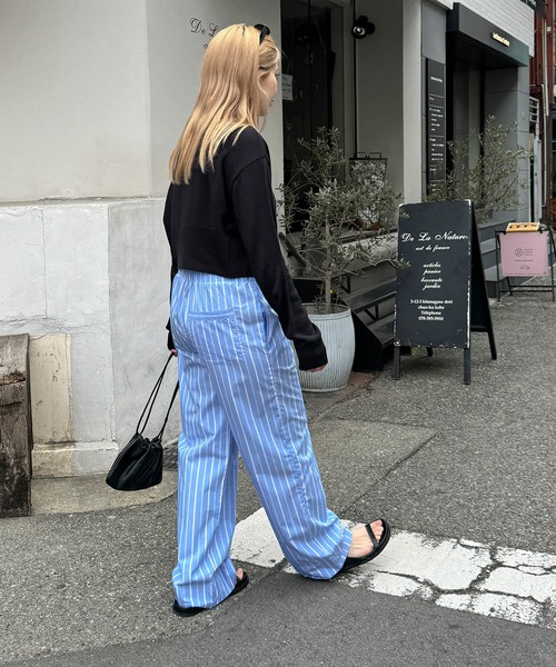 CANAL JEAN(キャナルジーン)の「HARING PAJAMAパンツ(その他パンツ・レディース・ブルー/サックスブルー/ブラウン・ONE SIZE)」の9枚目の写真
