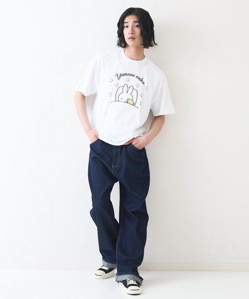 Miffy( ミッフィー)の「【miffy/ミッフィー】Dick Bruna ディック・ブルーナ オリジナルデザイン Tシャツ ドロップショルダー ユニセックス(Tシャツ/カットソー・メンズ・ピンク系その他2/ベージュ系その他/ホワイト系その他/ホワイト系その他2・SMALL/MEDIUM/LARGE)」の19枚目の写真