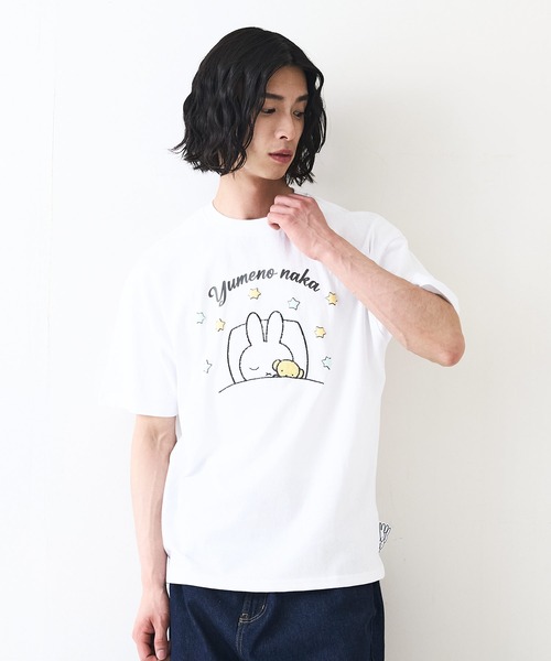 Miffy( ミッフィー)の「【miffy/ミッフィー】Dick Bruna ディック・ブルーナ オリジナルデザイン Tシャツ ドロップショルダー ユニセックス(Tシャツ/カットソー・メンズ・ピンク系その他2/ベージュ系その他/ホワイト系その他/ホワイト系その他2・SMALL/MEDIUM/LARGE)」の21枚目の写真