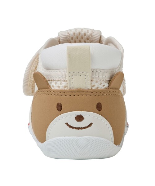 HOT BISCUITS（ホットビスケッツ）の「かかと顔 メッシュ ファーストベビーシューズ（スニーカー・キッズ・ラベンダー/グリーン/イエロー/マルチ/アイボリー・13.5cm/12.5cm/12cm/13cm/11.5cm）」の7枚目の写真