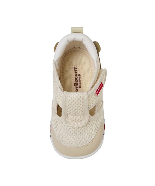 HOT BISCUITS（ホットビスケッツ）の「かかと顔 メッシュ ファーストベビーシューズ（スニーカー・キッズ・ラベンダー/グリーン/イエロー/マルチ/アイボリー・13.5cm/12.5cm/12cm/13cm/11.5cm）」の8枚目の写真