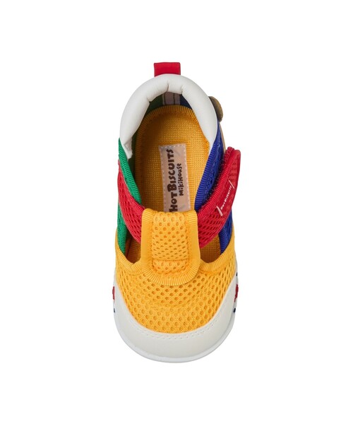 HOT BISCUITS（ホットビスケッツ）の「かかと顔 メッシュ ファーストベビーシューズ（スニーカー・キッズ・ラベンダー/グリーン/イエロー/マルチ/アイボリー・13.5cm/12.5cm/12cm/13cm/11.5cm）」の22枚目の写真