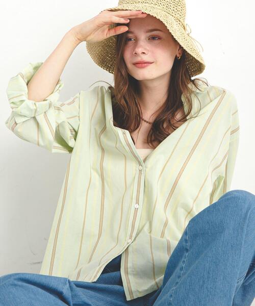 URBAN RESEARCH Sonny Label（アーバンリサーチサニーレーベル）の「エアリーコットンアソートストライプシャツ（シャツ/ブラウス・レディース・ピンク/ベージュ/ミント/チェック/ライトブルー/ピンク系その他・FREE）」の3枚目の写真