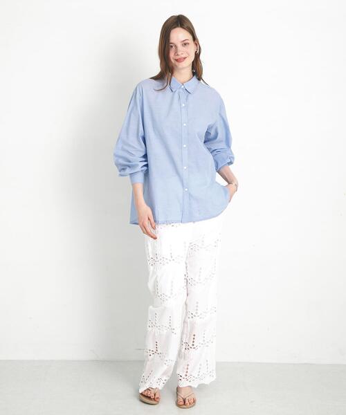 URBAN RESEARCH Sonny Label（アーバンリサーチサニーレーベル）の「エアリーコットンアソートストライプシャツ（シャツ/ブラウス・レディース・ピンク/ベージュ/ミント/チェック/ライトブルー/ピンク系その他・FREE）」の9枚目の写真