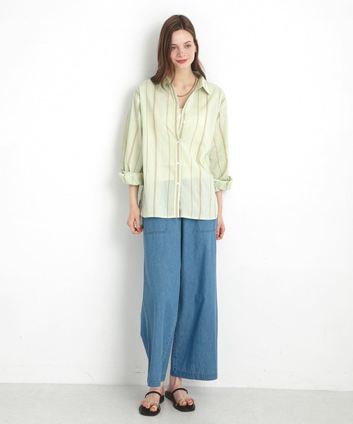 サニーレーベルきれい色23SSふんわりエアリーコットンストライプワンピース♪ URBAN RESEARCH SONNY LABEL - サニーレーベルきれい色23SS