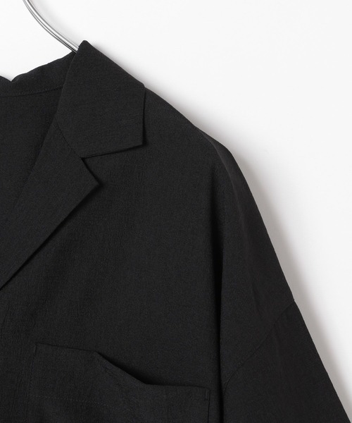 LEPSIM（レプシィム）の「《リネンライクドライシリーズ》オープンカラーショート5分袖シャツ　289705（シャツ/ブラウス・レディース・ベージュ/アイボリー/ブラック・FREE）」の18枚目の写真