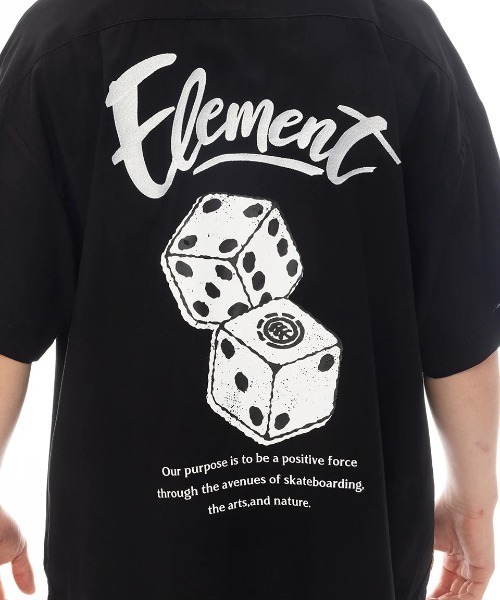ELEMENT(エレメント)の「ELEMENT メンズ DICE SHIRTS SS 半袖シャツ 【2025年春夏モデル】/エレメントバックプリントボーリングシャツ(シャツ/ブラウス・メンズ・ブラック/グリーン・LARGE/MEDIUM/X-LARGE)」の10枚目の写真